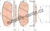 Sada brzdových destiček TRW GDB3483 - HYUNDAI SANTA FE 06-