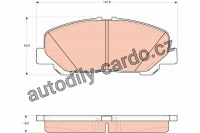 Sada brzdových destiček TRW GDB3455 - TOYOTA PREVIA 05-