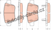 Sada brzdových destiček TRW GDB3456 - TOYOTA PREVIA 05-