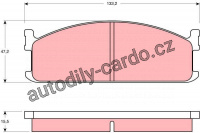 Sada brzdových destiček TRW GDB345 - ISUZU MIDI 88-92