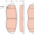 Sada brzdových destiček TRW GDB3442 - SUBARU TRIBECA 05-