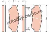 Sada brzdových destiček TRW GDB3436 - SUZUKI GRAND VITARA 05-
