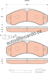 Sada brzdových destiček TRW GDB3440 - NISSAN CABSTAR 06-