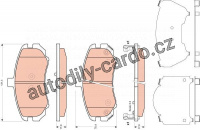 Sada brzdových destiček TRW GDB3431 - HYUNDAI ELANTRA 03-06