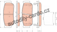 Sada brzdových destiček TRW GDB3417 - SSANGYONG KYRON 05-