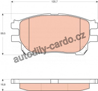 Sada brzdových destiček TRW GDB3414 - TOYOTA PREVIA