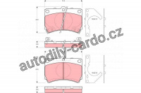 Sada brzdových destiček TRW GDB3252 - MAZDA DEMIO