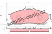 Sada brzdových destiček TRW GDB3238 - MAZDA B-SERIA