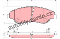 Sada brzdových destiček TRW GDB3241 - KIA SPORTAGE