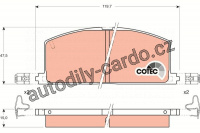 Sada brzdových destiček TRW GDB323 - TOYOTA COROLLA, CARINA, STARLET