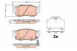 Sada brzdových destiček TRW GDB3226 - LEXUS LS