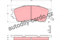 Sada brzdových destiček TRW GDB3230 - MAZDA XEDOS 9