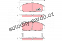 Sada brzdových destiček TRW GDB3240 - HONDA LEGEND