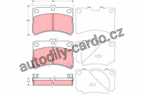 Sada brzdových destiček TRW GDB3219 - DAIHATSU