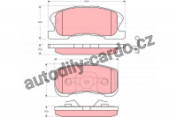 Sada brzdových destiček TRW GDB3220 - DAIHATSU SIRION