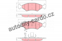 Sada brzdových destiček TRW GDB3224 - KIA SPORTAGE , SHUMA, SEPHIA