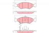 Sada brzdových destiček TRW GDB3224 - KIA SPORTAGE , SHUMA, SEPHIA