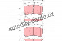 Sada brzdových destiček TRW GDB3206 - MAZDA DEMIO