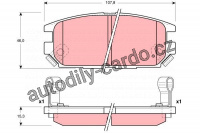 Sada brzdových destiček TRW GDB3199 - MITSUBISHI SPACE WAGON