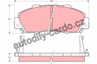 Sada brzdových destiček TRW GDB3188 - HONDA ACCORD