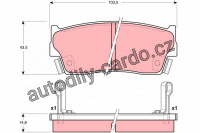 Sada brzdových destiček TRW GDB3183 - SUZUKI SUZUKI