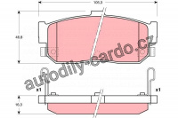 Sada brzdových destiček TRW GDB3181 - NISSAN ALMERA