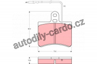 Sada brzdových destiček TRW GDB315 - CITROEN FIAT