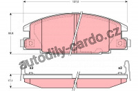 Sada brzdových destiček TRW GDB3161 - OPEL CAMPO