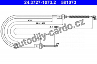 Lanko ruční brzdy ATE 24.3727-1073 (AT 581073)