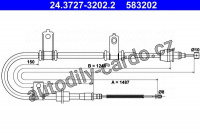 Lanko ruční brzdy ATE 24.3727-3202 (AT 583202)