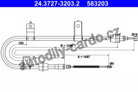 Lanko ruční brzdy ATE 24.3727-3203 (AT 583203)