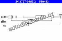 Tažné lanko, parkovací brzdy ATE 24.3727-0453 (AT 580453)