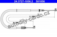 Lanko ruční brzdy ATE 24.3727-1056 (AT 581056)
