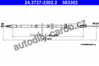 Lanko ruční brzdy ATE 24.3727-3302 (AT 583302)