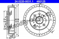 Brzdový buben ATE 24.0220-0031 (AT 480125) - KIA