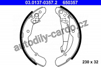 Sada brzdových čelistí ATE 03.0137-0357 (AT 650357) - SEAT, ŠKODA, VW