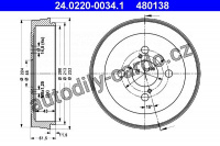 Brzdový buben ATE 24.0220-0034