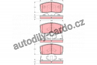 Sada brzdových destiček TRW GDB3166 - DAIHATSU APPLAUSE