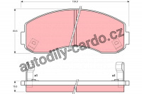 Sada brzdových destiček TRW GDB3145 - ASIA HI