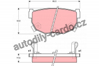 Sada brzdových destiček TRW GDB3143 - NISSAN 200SX