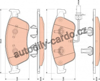 Sada brzdových destiček TRW GDB1811 - AUDI A8 03-