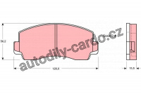 Sada brzdových destiček TRW GDB180 - MITSUBISHI, TOYOTA CELICA