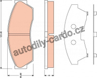 Sada brzdových destiček TRW GDB1796 - TATA