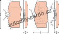 Sada brzdových destiček TRW GDB1759 -