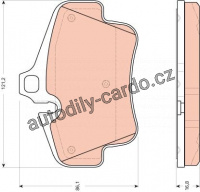 Sada brzdových destiček TRW GDB1758 - PORSCHE BOXSTER S 06-