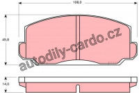 Sada brzdových destiček TRW GDB175 - HONDA ACCORD I