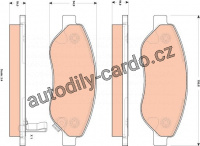 Sada brzdových destiček TRW GDB1713 - OPEL CORSA D 06- 1,7CDTI