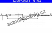 Lanko ruční brzdy ATE 24.3727-1090 (AT 581090)