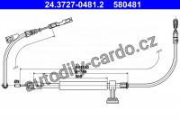 Lanko ruční brzdy ATE 24.3727-0481 (AT 580481)