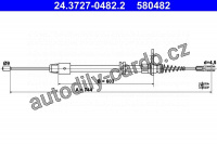 Lanko ruční brzdy ATE 24.3727-0482 (AT 580482)